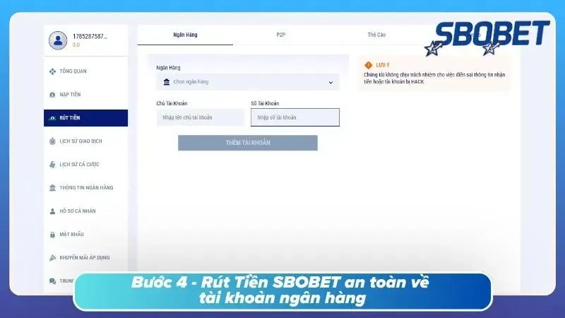 Quy trình rút tiền nhanh chóng về đúng tài khoản chính chủ