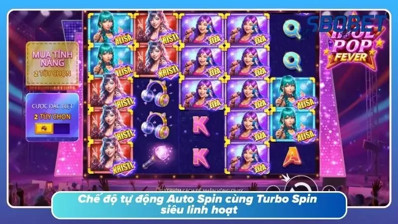 Giao diện tinh chỉnh chế độ Auto Spin và Turbo Spin