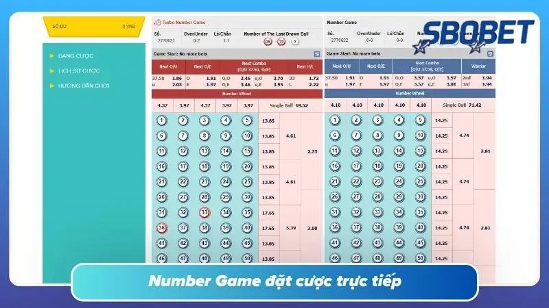Number Game mang đến trải nghiệm dự đoán trực tiếp với nhiều lựa chọn phong phú